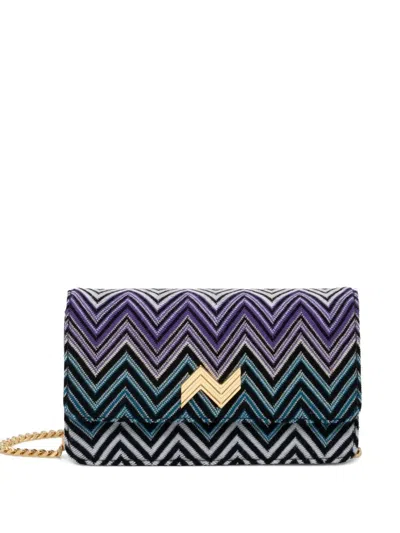Missoni Zigzag Shoulder Bag In Purple