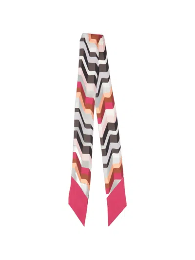 Missoni Zigzag Silk Scarf In Multi