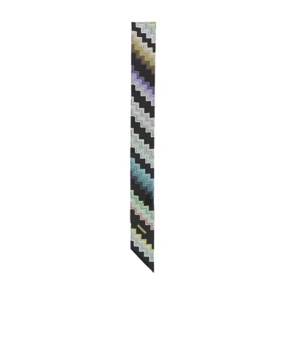 Missoni Zigzag Skinny Scarf In Multi