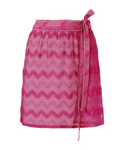 Missoni Zigzag Skirt In Purple