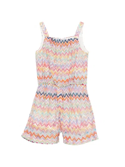 Missoni Kids' Zigzag Sleeveless Jumpsuit In Multi