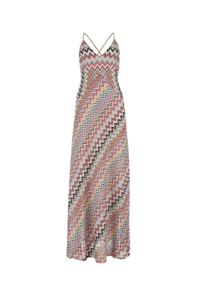 Missoni Zigzag-woven Maxi Dress In Pink