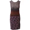 Missoni Zigzag Sleeveless Mini Dress In Multicolor Cotton
