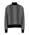 Missoni Embroidered Wool Blend Sweater In Black