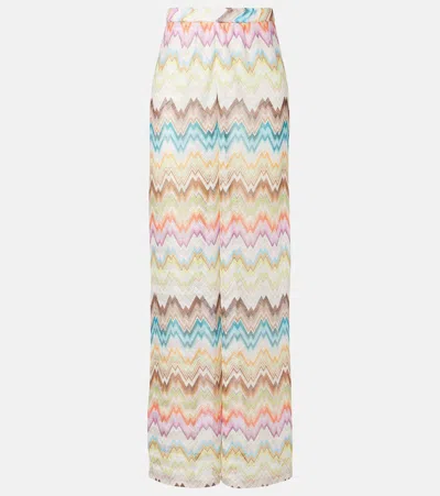 Missoni Zigzag Straight Pants In Multi