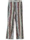 Missoni Zigzag-design Trousers In Blue