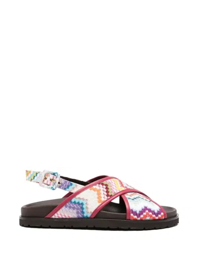 MISSONI 锯齿纹鞋带凉鞋