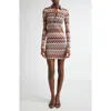 Missoni Zigzag Stripe Long Sleeve Polo Dress In Multi