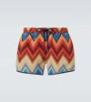 Missoni Swim Shorts With Macro Zigzag Print In Multicoloured