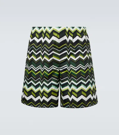 Missoni Zigzag Swim Trunks In Multi