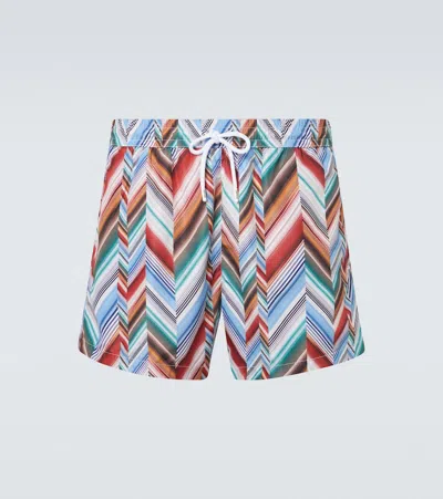 Missoni Zigzag Swim Trunks In Multi