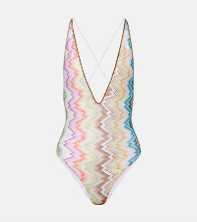 Missoni Zigzag Swimsuit In Multi