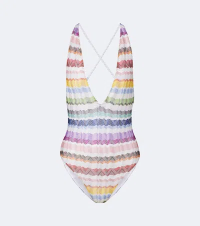 Missoni Zigzag Swimsuit In Multi