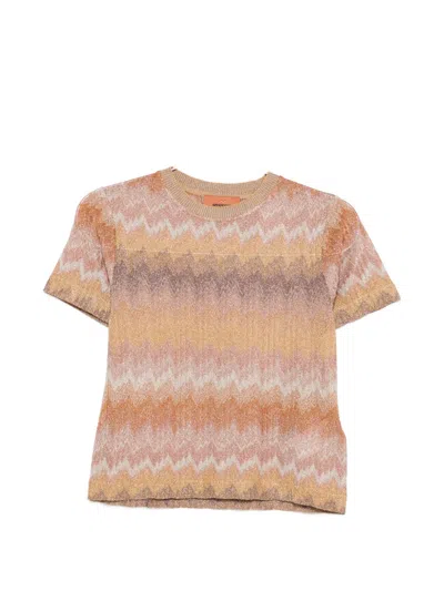Missoni Zigzag T-shirt In Gold