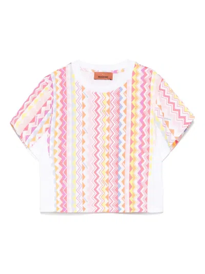 Missoni Kids' Zigzag T-shirt In White