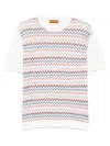 Missoni Zigzag Pattern Knit T-shirt In White