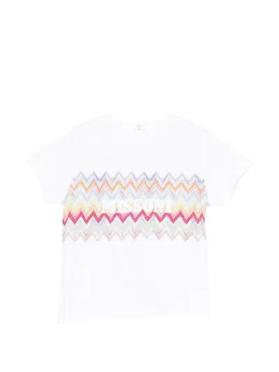Missoni Babies' Zigzag T-shirt In White