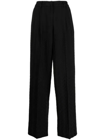 Missoni Zigzag Tailored Trousers In Black