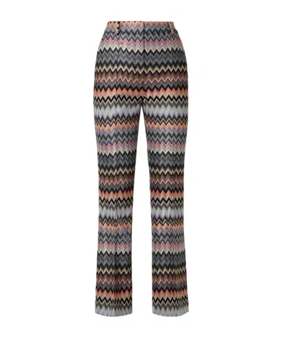 Missoni Zigzag Tailored Trousers In Black
