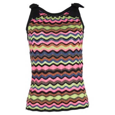 Missoni Zigzag Tank Top In Multicolor Cotton