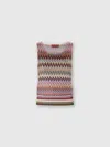Missoni Womens Multicolor Chevron Scoop-neck Knit Top In Multi
