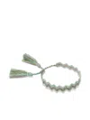 Missoni Zigzag Tasselled Bracelet In Green