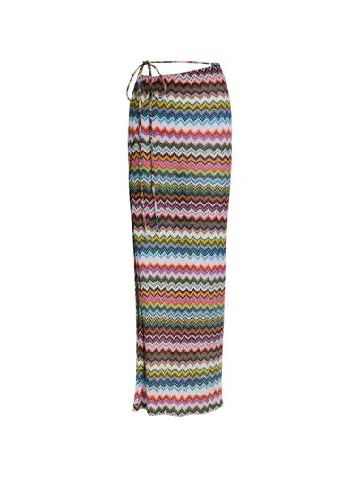 Missoni Zigzag Tie Maxi Skirt In Multi