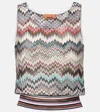 Missoni Sleeveless Top In Viscose With Zigzag Pattern
