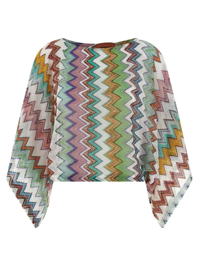 Missoni Loose Fit Top Zigzag Pattern Design In Multi