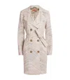 Missoni Double-breasted Trench Coat With Wavy Zigzag Pattern In White