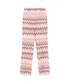 Missoni Flared Zigzag Pattern Trousers With Soft Texture In Multi-color