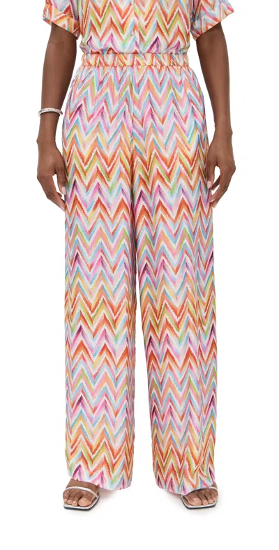 Missoni Zigzag Trousers Multicolor Micro Chevron
