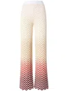 Missoni Zigzag Cotton-blend Flared Pants In White