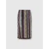 Missoni Pailletten-midirock Mit Zickzackmuster In Multicoloured