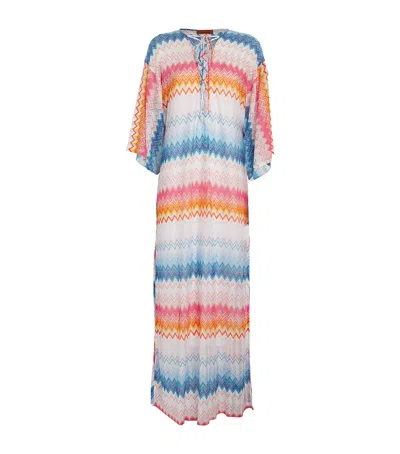 Missoni Zigzag V-neck Kaftan In Multi