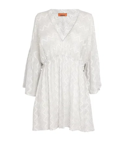 Missoni Zigzag V-neck Kaftan In White