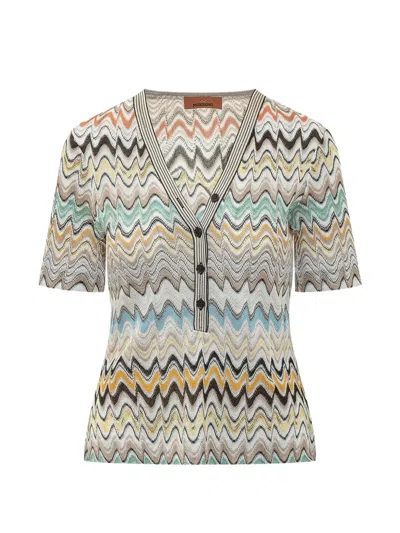 Missoni Striped Crochet-knit Sweater In Multi