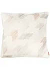 Missoni Zigzag Weave Feather Cushion In Neutrals