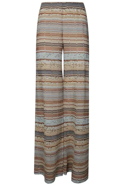 Missoni Zigzag Wide-leg Trousers In Arancione