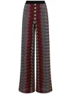 Missoni Zigzag Wool And Viscose Trousers In Red