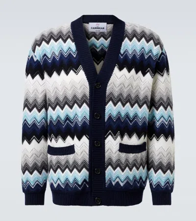 MISSONI ZIGZAG WOOL AND COTTON CARDIGAN