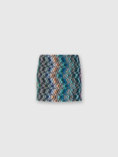 MISSONI ZICK-ZACK-MINIROCK AUS WOLLE UND BAUMWOLLE