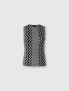 Missoni Black/white Zip Zack Print Top In Black & White