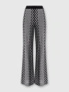 Missoni Zig-zag Knit Pants In Black & White