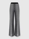 Missoni Zigzag Wool And Viscose Trousers In Black,white