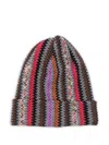 Missoni Zigzag Wool Beanie In Brown