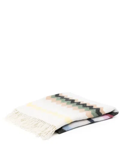Missoni Zigzag Wool-blend Throw In Neutrals