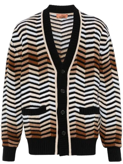 Missoni Macro Zigzag Knitted Cardigan In Multi