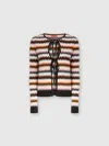 Missoni Striped Wool Knit Self-tie Cardigan In Multicoloured