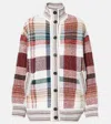 Missoni Oversized Buttoned Cardigan With Check Pattern In White